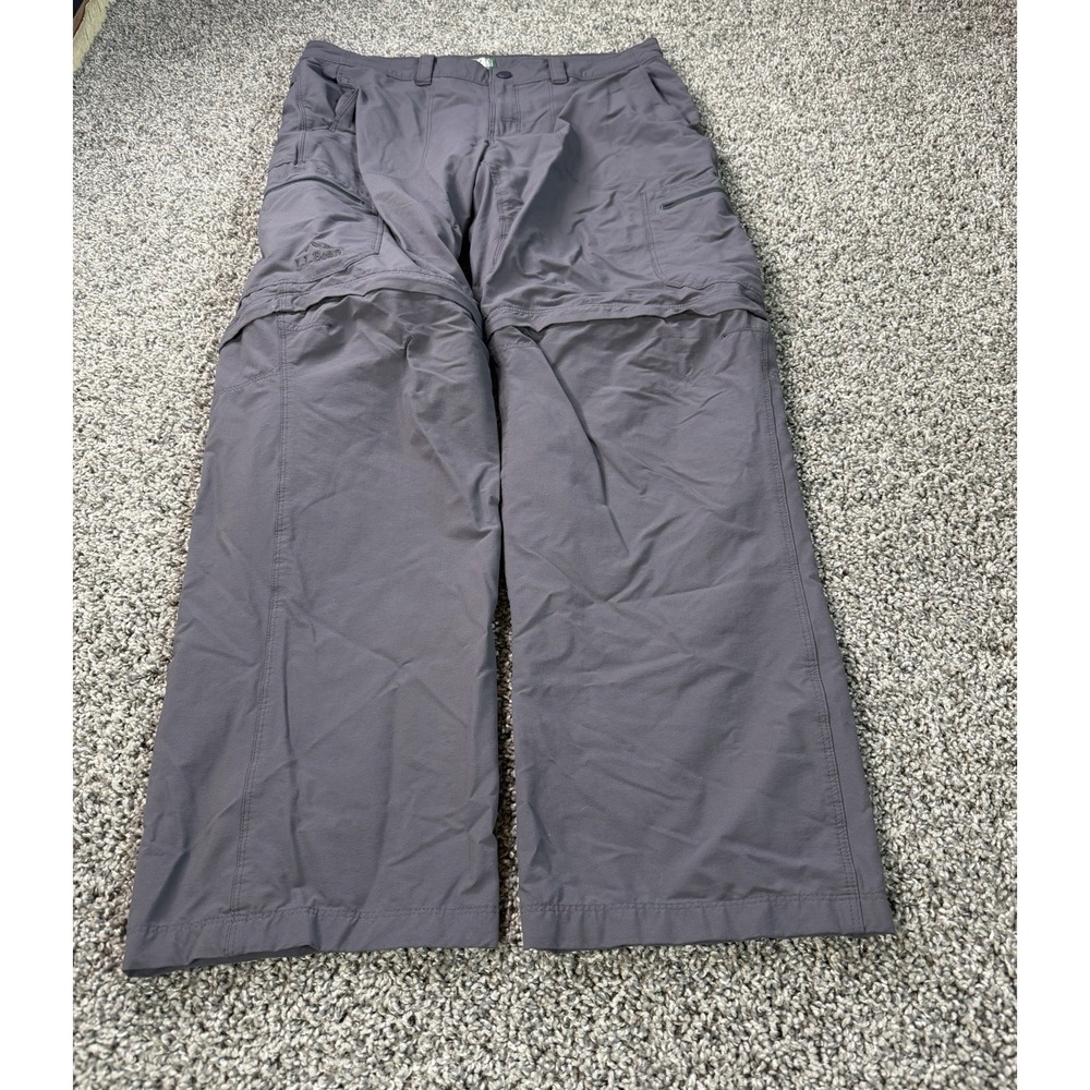 L.L. Bean Water Resistant Cresta Zip Off Pant Size 34X30 Gray